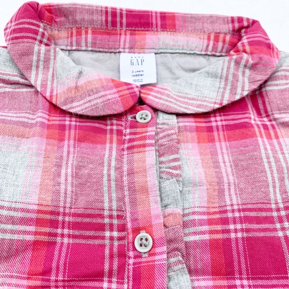 Gap Plaid Shirt Dress Size 3T NWT - Picture 2 of 7